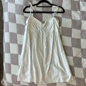 Reformation White Tie Strap Dress